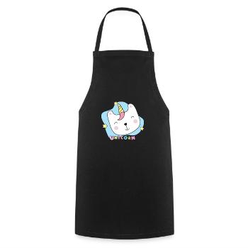 Licorne Licorne - Tablier de cuisine - noir - Devant - AI Model Male 185 dark (185cm)
