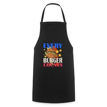 Every Burger Counts - Cooking Apron - black - Front - AI Model Male 185 dark (185cm)