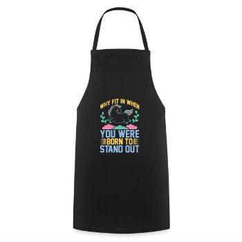 Unicorn Why fit in when you can stand out - Cooking Apron - black - Front - AI Model Male 185 dark (185cm)