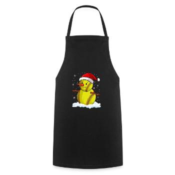 Softball Christmas Softball Player Xmas Party Gift - Kochschürze - Schwarz - Vorne - AI Model Male 185 dark (185cm)