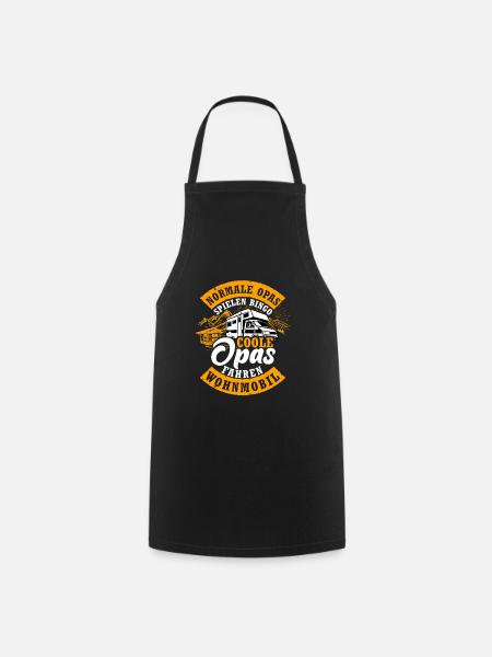Camping Kastenwagen Coole Opas fahren - Kochschürze - Schwarz