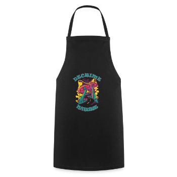 Decrime Nature Champignon Magique Coloré Trippy - Tablier de cuisine - noir - Devant - AI Model Male 185 dark (185cm)