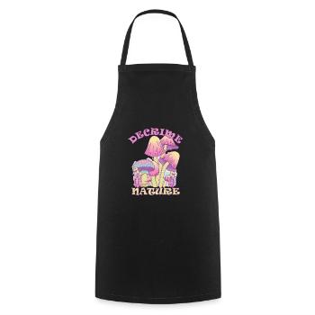 Decrime Nature Champignon Magique Coloré Trippy - Tablier de cuisine - noir - Devant - AI Model Male 185 dark (185cm)