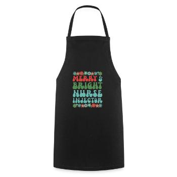 Nurse Injector Christmas Nurse Injectors Xmas Gift - Cooking Apron - black - Front - AI Model Male 185 dark (185cm)