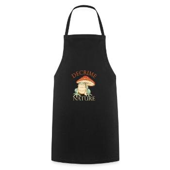 Decrime Nature Colorful Magic Mushroom Frog - Cooking Apron - black - Front - AI Model Male 185 dark (185cm)