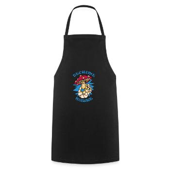 Decrime Nature Colorful Magic Mushroom Skeleton - Cooking Apron - black - Front - AI Model Male 185 dark (185cm)