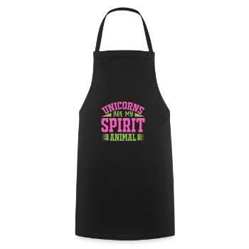 Unicorns are my soul animal Unicorn - Cooking Apron - black - Front - AI Model Male 185 dark (185cm)