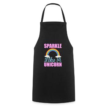 Glitzern wie ein Einhorn Unicorn - Kochschürze - Schwarz - Vorne - AI Model Male 185 dark (185cm)