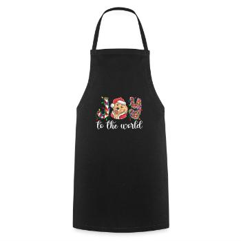 Golden Retriever Christmas Golden Dog Gift - Cooking Apron - black - Front - AI Model Male 185 dark (185cm)