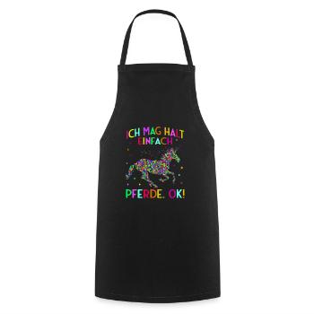 Mir reichts ich gehe jetzt reiten Pferde Geschenk - Kochschürze - Schwarz - Vorne - AI Model Male 185 dark (185cm)