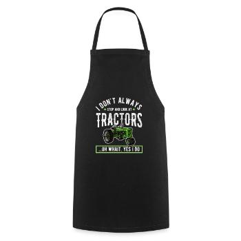 Agriculteur de tracteurs - Tablier de cuisine - noir - Devant - AI Model Male 185 dark (185cm)