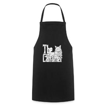 Cat Dad The Catfather Crazy Cat Father Kitty Daddy - Tablier de cuisine - noir - Devant - AI Model Male 185 dark (185cm)