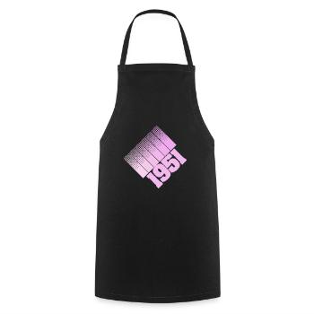 1951 - Cooking Apron - black - Front - AI Model Male 185 dark (185cm)
