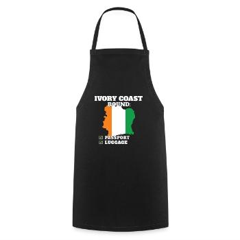 Ivory Coast Bound Country Travel Ivorian Flag - Cooking Apron - black - Front - AI Model Male 185 dark (185cm)
