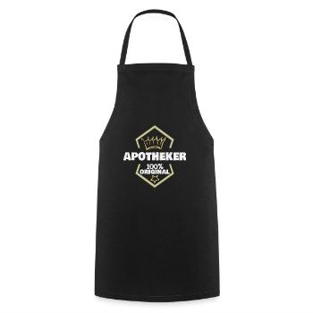Arbeit Apotheker - Kochschürze - Schwarz - Vorne - AI Model Male 185 dark (185cm)