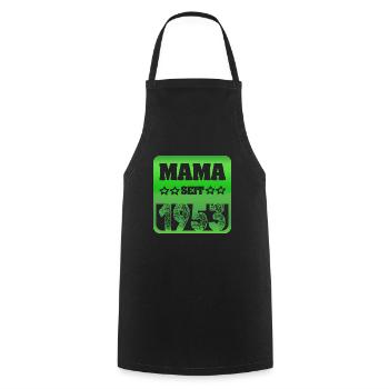Mama 1953 - Cooking Apron - black - Front - AI Model Male 185 dark (185cm)