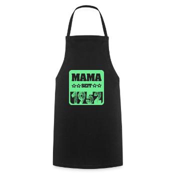 Mom 1952 - Cooking Apron - black - Front - AI Model Male 185 dark (185cm)