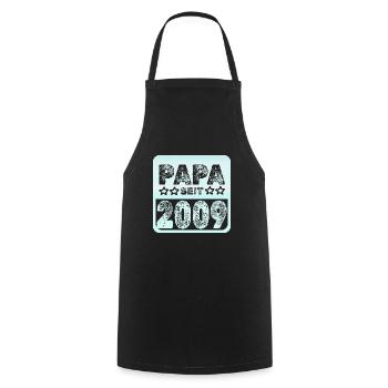 Dad 2009 - Cooking Apron - black - Front - AI Model Male 185 dark (185cm)
