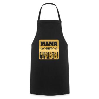 Fête des Mères 1988 - Tablier de cuisine - noir - Devant - AI Model Male 185 dark (185cm)