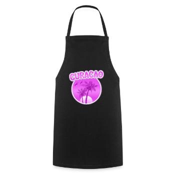 Gift for Curacao - Cooking Apron - black - Front - AI Model Male 185 dark (185cm)