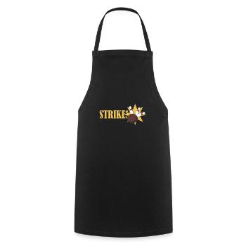 Bowling Strike T-Shirt - Tablier de cuisine - noir - Devant - AI Model Male 185 dark (185cm)