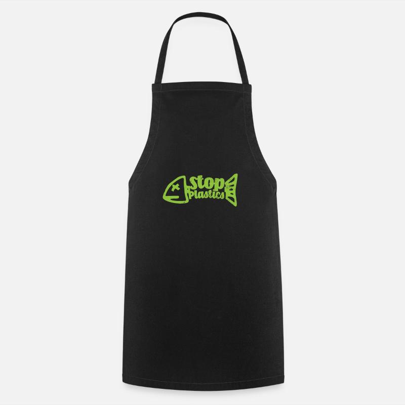 Stop plastique - Tablier de cuisine - noir