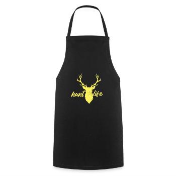 Cerf Chasse T-shirt - Tablier de cuisine - noir - Devant - AI Model Male 185 dark (185cm)