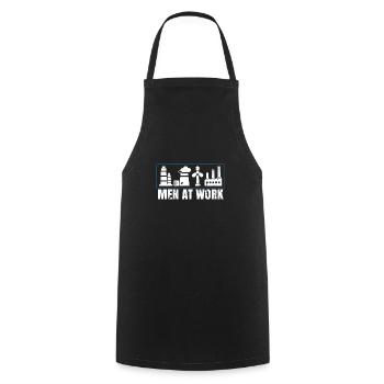 Power plant employee - Cooking Apron - black - Front - AI Model Male 185 dark (185cm)