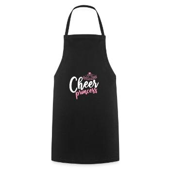 Cheerleader princess - Cooking Apron - black - Front - AI Model Male 185 dark (185cm)
