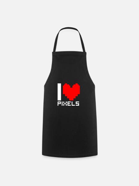 Ich Liebe Pixel - Kochschürze - Schwarz