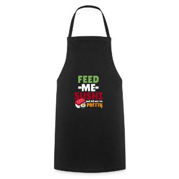 Sushi - Tablier de cuisine - noir - Devant - AI Model Male 185 dark (185cm)