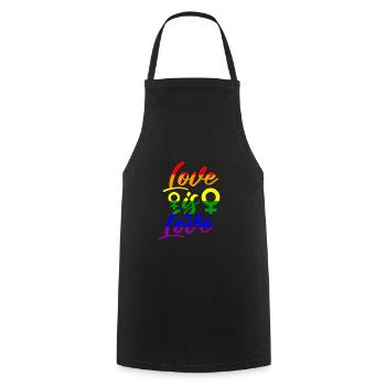 Lesbianism - Cooking Apron - black - Front - AI Model Male 185 dark (185cm)