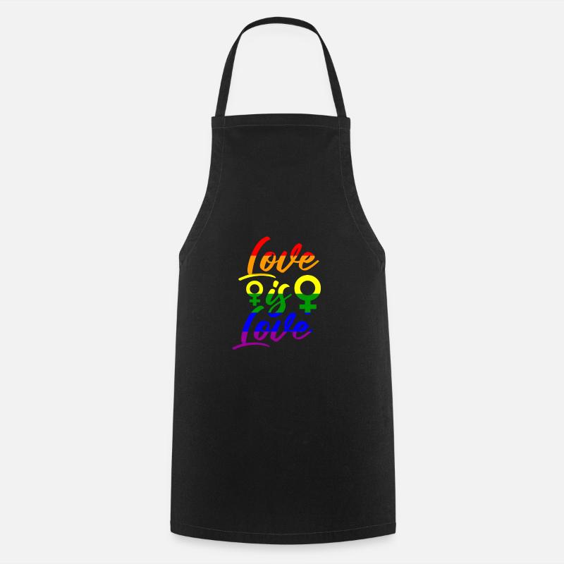 Amour lesbien - Tablier de cuisine - noir