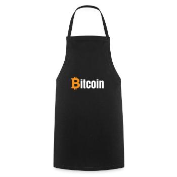 Bitcoin - Cooking Apron - black - Front - AI Model Male 185 dark (185cm)