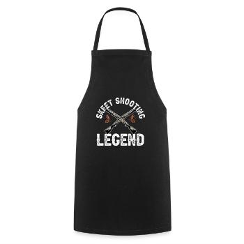 Shooting Skeet Clay Pigeon Shooting - Cooking Apron - black - Front - AI Model Male 185 dark (185cm)