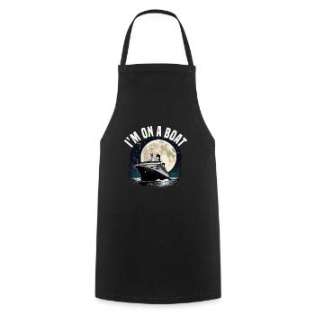 Im On A Boat Cruise Ship Vacation Group Matching - Cooking Apron - black - Front - AI Model Male 185 dark (185cm)