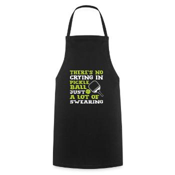 There is No Crying In Pickleball - Cooking Apron - black - Front - AI Model Male 185 dark (185cm)