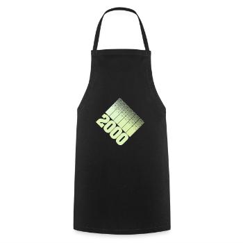 First Name Year2000 - Cooking Apron - black - Front - AI Model Male 185 dark (185cm)