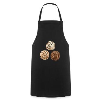 Concha Hispanique Mexicain Pan Dulce - Tablier de cuisine - noir - Devant - AI Model Male 185 dark (185cm)