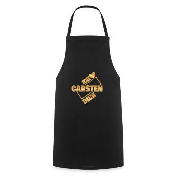Geschenk für Carsten - Kochschürze - Schwarz - Vorne - AI Model Male 185 dark (185cm)