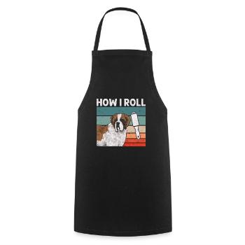 St. Bernard St. Bernard Dog Dog - Cooking Apron - black - Front - AI Model Male 185 dark (185cm)