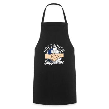 Pas finlandais mais un voyageur de campagne solidaire - Tablier de cuisine - noir - Devant - AI Model Male 185 dark (185cm)
