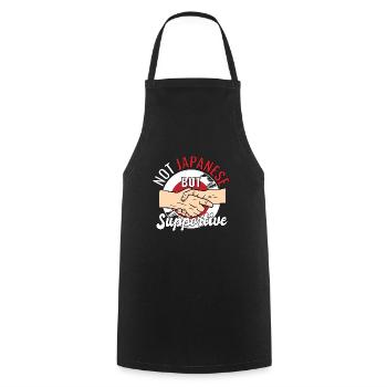 Pas japonais mais voyageur de campagne favorable - Tablier de cuisine - noir - Devant - AI Model Male 185 dark (185cm)