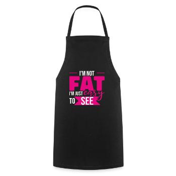 Femmes Drôle d’humour Je ne suis pas gros - Tablier de cuisine - noir - Devant - AI Model Male 185 dark (185cm)