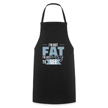 Je ne suis pas gros, je suis facile à voir - Tablier de cuisine - noir - Devant - AI Model Male 185 dark (185cm)