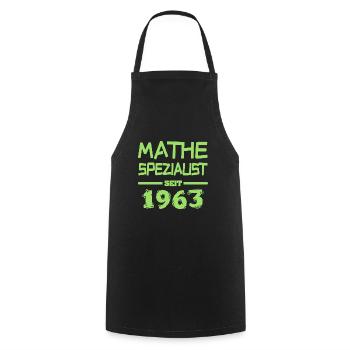 Mathespezialist 1963 - Kochschürze - Schwarz - Vorne - AI Model Male 185 dark (185cm)