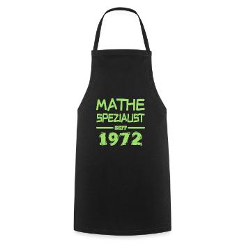 Mathe 1972 - Kochschürze - Schwarz - Vorne - AI Model Male 185 dark (185cm)