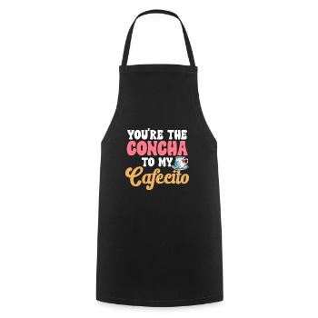 Concha Hispanic Mexican Pan Dulce - Cooking Apron - black - Front - AI Model Male 185 dark (185cm)