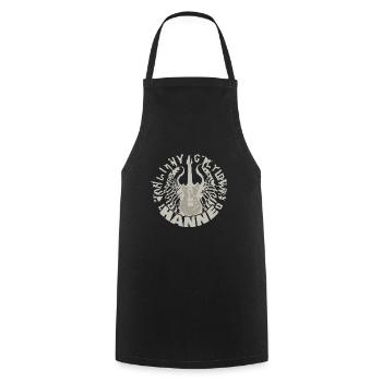Guitar Hanne - Cooking Apron - black - Front - AI Model Male 185 dark (185cm)