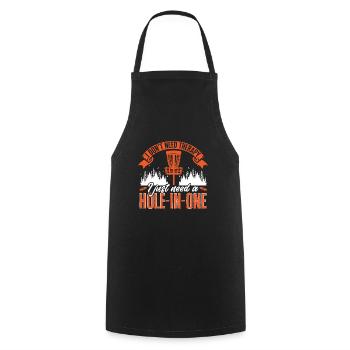 Discgolf Disc Golf Frisbee - Cooking Apron - black - Front - AI Model Male 185 dark (185cm)